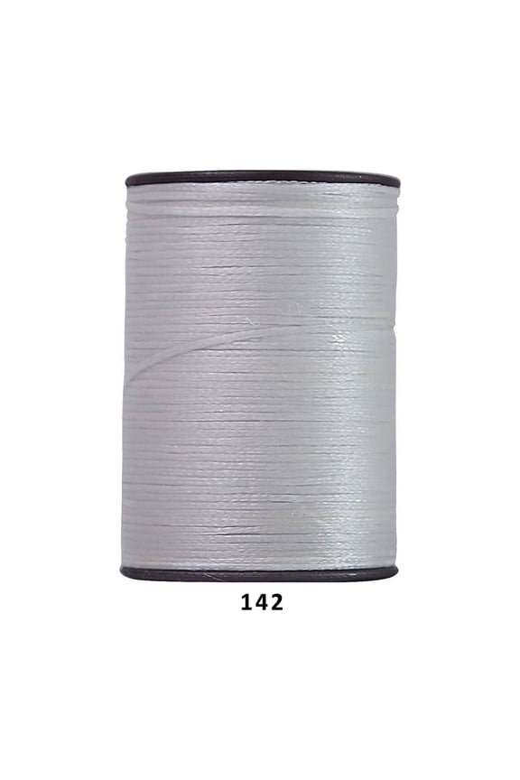 394 Ft 0.55mm Polyester Waxed Thread, Durable Stitching Thread for Leather Sewing, Bookbinding & Multi-Purpose DIY Craft Projects, Beige Grey