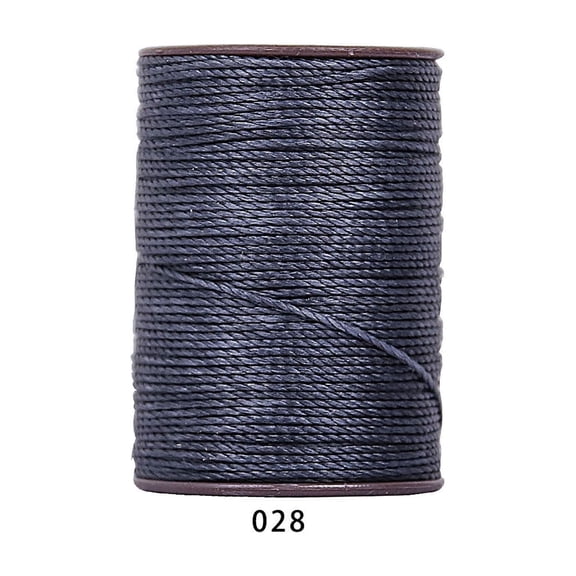 Firefly Hope 394 Ft 0.55mm Polyester Waxed Thread, Durable Stitching Thread for Leather Sewing, Bookbinding & Multi-Purpose DIY Craft Projects, Black Blue