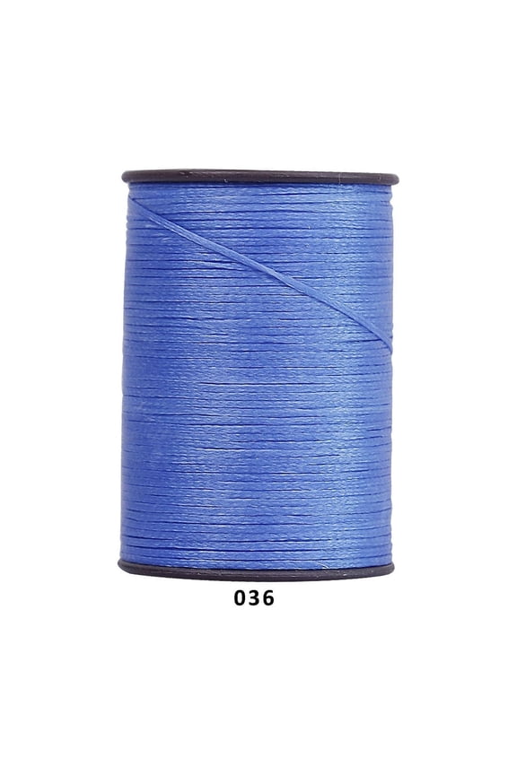 394 Ft 0.55mm Polyester Waxed Thread, Durable Stitching Thread for Leather Sewing, Bookbinding & Multi-Purpose DIY Craft Projects, Blue A
