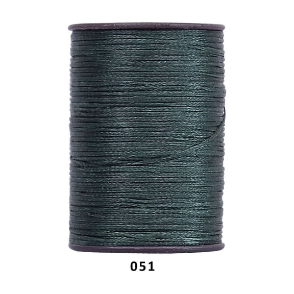 Firefly Hope 394 Ft 0.55mm Polyester Waxed Thread, Durable Stitching Thread for Leather Sewing, Bookbinding & Multi-Purpose DIY Craft Projects, Dark Green A