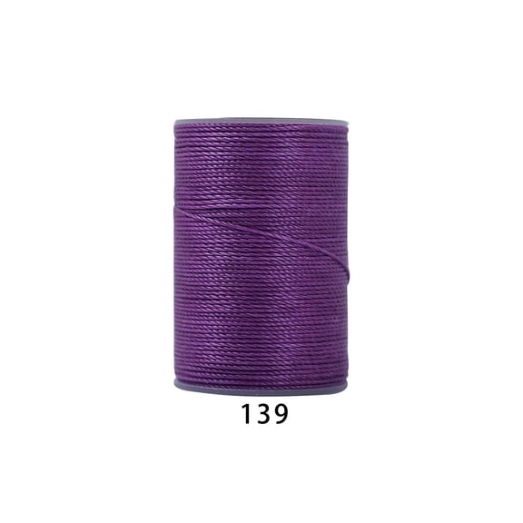Firefly Hope 394 Ft 0.55mm Polyester Waxed Thread, Durable Stitching Thread for Leather Sewing, Bookbinding & Multi-Purpose DIY Craft Projects, Dark Purple