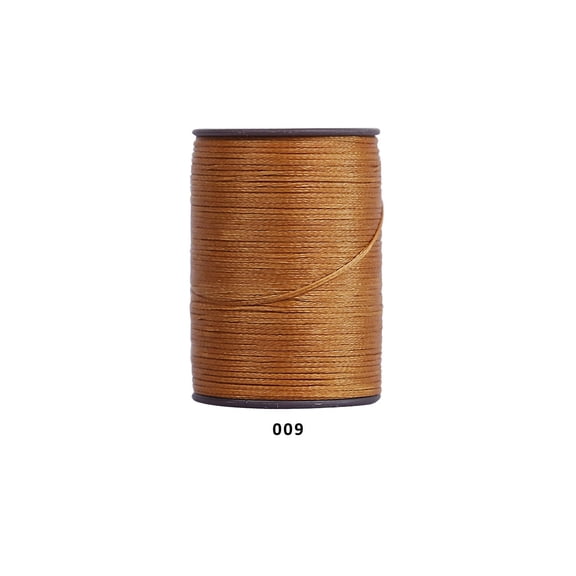 Firefly Hope 394 Ft 0.55mm Polyester Waxed Thread, Durable Stitching Thread for Leather Sewing, Bookbinding & Multi-Purpose DIY Craft Projects, Golden