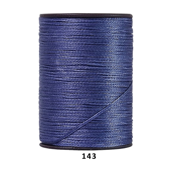 Firefly Hope 394 Ft 0.55mm Polyester Waxed Thread, Durable Stitching Thread for Leather Sewing, Bookbinding & Multi-Purpose DIY Craft Projects, Grey-Blue