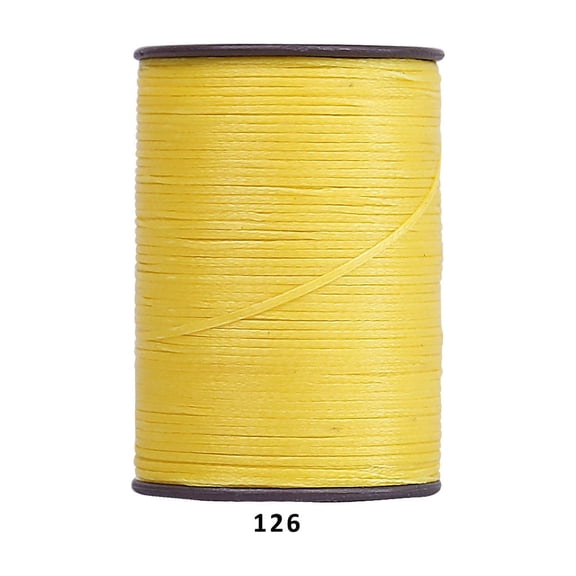 Firefly Hope 394 Ft 0.55mm Polyester Waxed Thread, Durable Stitching Thread for Leather Sewing, Bookbinding & Multi-Purpose DIY Craft Projects, Light Yellow