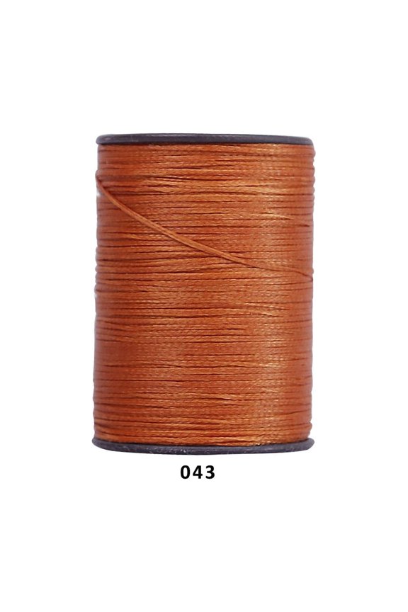 394 Ft 0.55mm Polyester Waxed Thread, Durable Stitching Thread for Leather Sewing, Bookbinding & Multi-Purpose DIY Craft Projects, Orange Red
