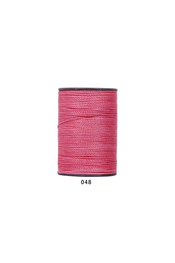 394 Ft 0.55mm Polyester Waxed Thread, Durable Stitching Thread for Leather Sewing, Bookbinding & Multi-Purpose DIY Craft Projects, Pink C
