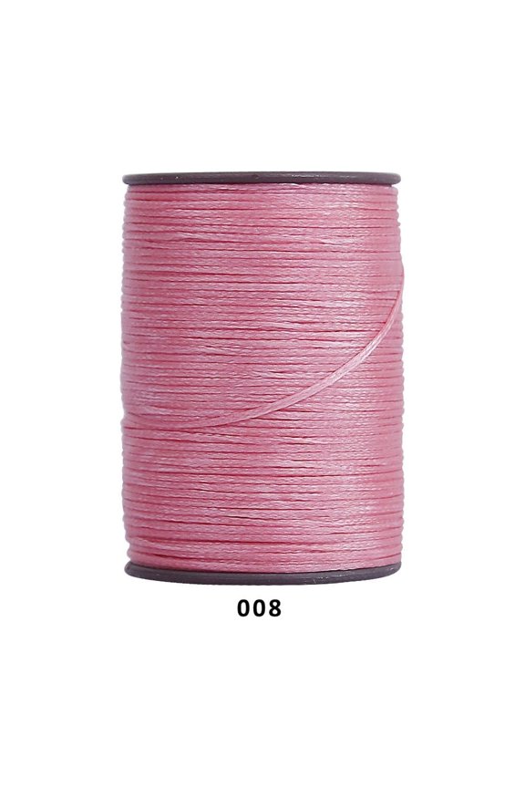 394 Ft 0.55mm Polyester Waxed Thread, Durable Stitching Thread for Leather Sewing, Bookbinding & Multi-Purpose DIY Craft Projects, Pink A