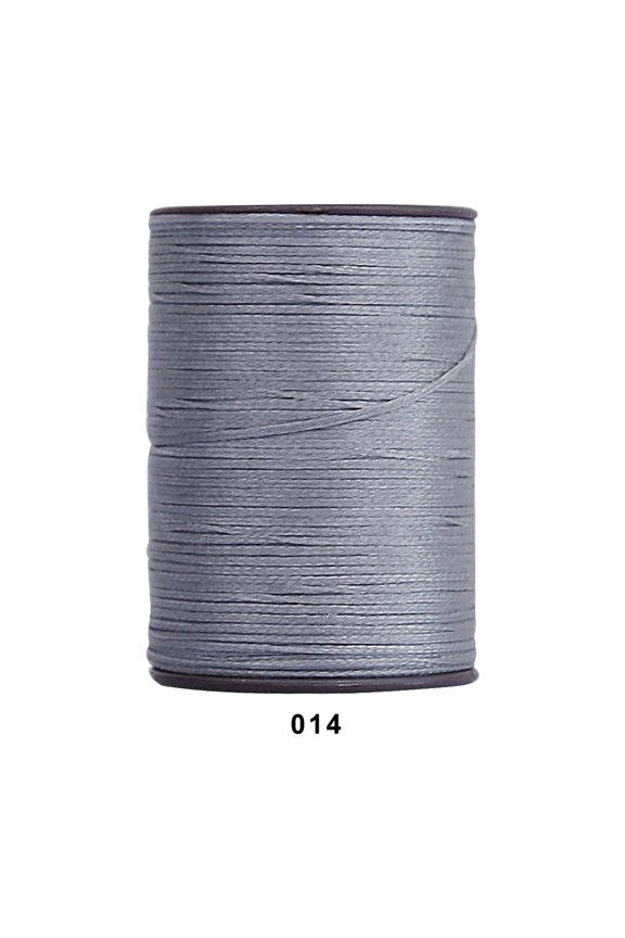 394 Ft 0.55mm Polyester Waxed Thread, Durable Stitching Thread for Leather Sewing, Bookbinding & Multi-Purpose DIY Craft Projects, Silver Gray