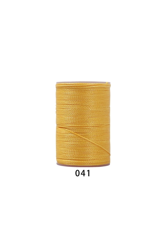 394 Ft 0.55mm Polyester Waxed Thread, Durable Stitching Thread for Leather Sewing, Bookbinding & Multi-Purpose DIY Craft Projects, Yellow