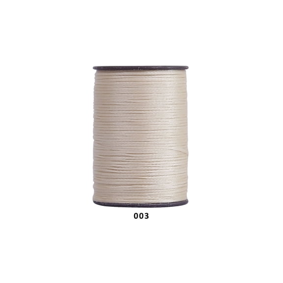 Firefly Hope 394 Ft 0.55mm Polyester Waxed Thread, Durable Stitching Thread for Leather Sewing, Bookbinding & Multi-Purpose DIY Craft Projects, Beige
