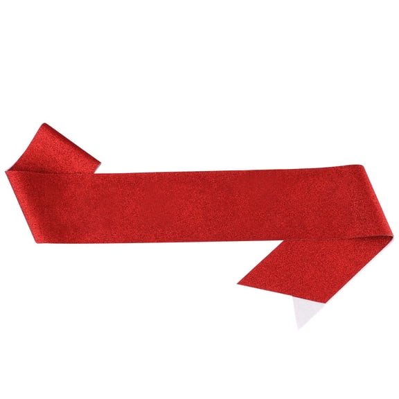 Firefly Hope 3Pcs Bridal Shower & Homecoming Blank Glitter Sashes, Adjustable Plain/Glitter Shoulder Strap, Reusable Party Etiquette Belt for Groom/Miss/Queen, Red