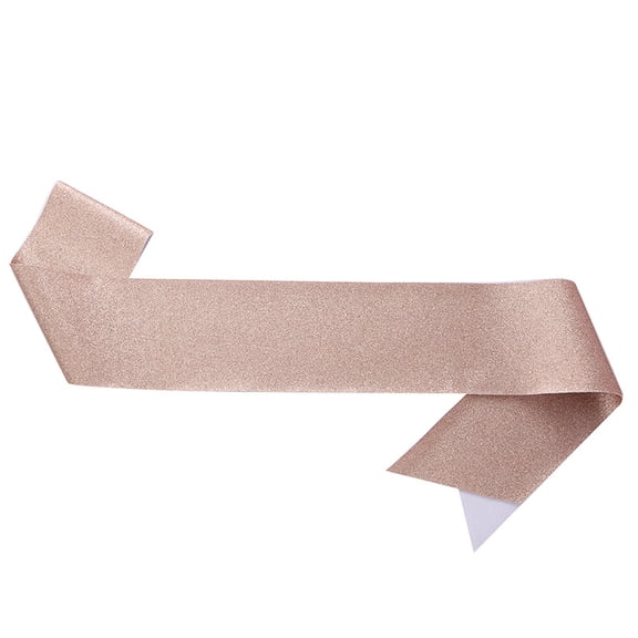 Firefly Hope 3Pcs Bridal Shower & Homecoming Blank Glitter Sashes, Adjustable Plain/Glitter Shoulder Strap, Reusable Party Etiquette Belt for Groom/Miss/Queen, Rose Gold