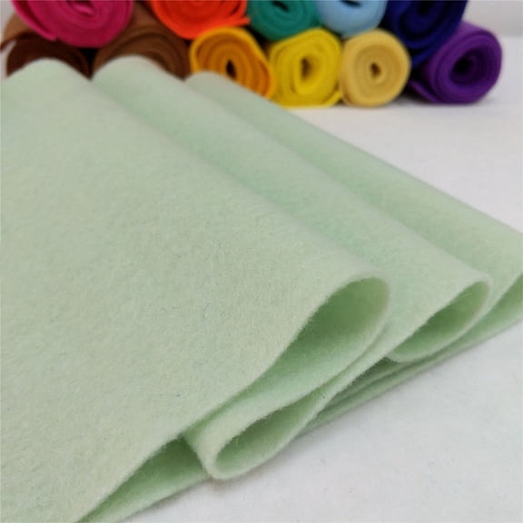 Firefly Hope 3Pcs Light Green Acrylic Craft Felt Fabric Sheet, 8 x 36 Inch 1.4mm Thick Soft Woven Felt for DIY Crafts, Sewing & Patchwork Projects