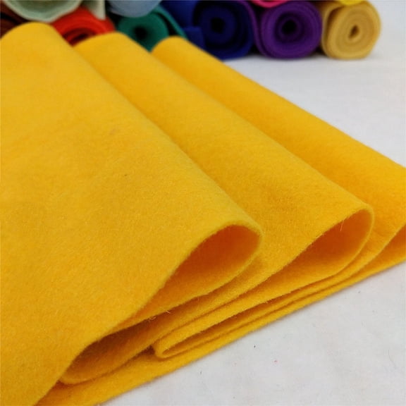 Firefly Hope 3Pcs Yellow Acrylic Craft Felt Fabric Sheet, 8 x 36 Inch 1.4mm Thick Soft Woven Felt for DIY Crafts, Sewing & Patchwork Projects