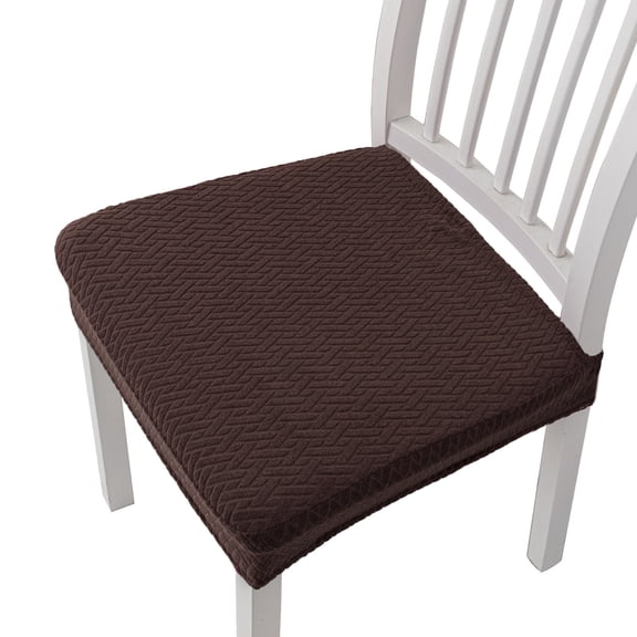 Firefly Hope 4 Pack Coffee Stretch Chair Covers, One Size Fits Most Slipcovers, Machine Washable Wrinkle-Resistant Chair Covers for Living Room/Dining Chairs Home Decor