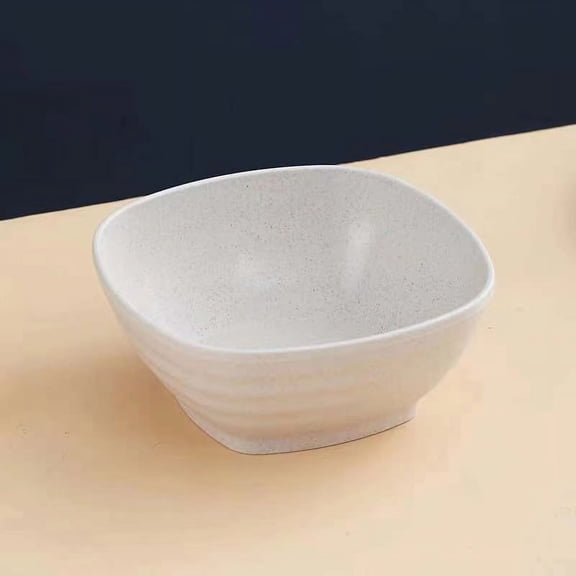 Firefly Hope 4-Piece 5.51 Inch Square Wheat Straw Bowls, Unbreakable Eco-Friendly Kitchen Bowls | Cereal Bowls & Dipping Saucers for Soup, Salad, Fruit, Dessert & Side DishesBeige