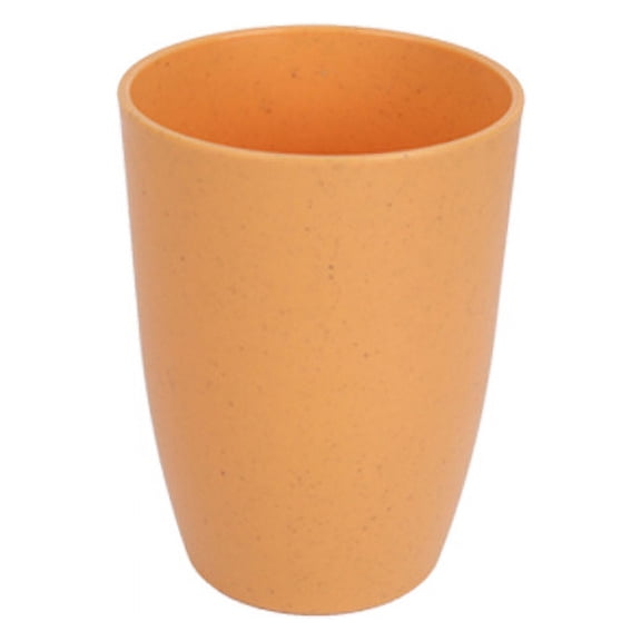 Firefly Hope 4-Piece Wheat Straw Cup Set, Reusable Unbreakable Plastic Drinking Cups, Water Glasses for Kitchen, Camping & Parties (Yellow)