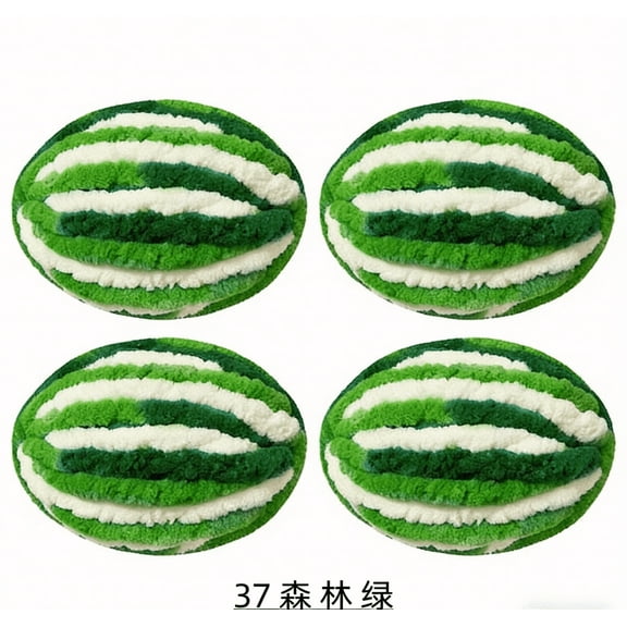 Firefly Hope 4 Rolls Green, Dark Green & White Ultra-Thick Polyester Yarn, 250g/Roll 29.5Yard Jumbo Bulky Yarn - Heavy-Duty Crochet & Knitting Yarn for Scarves/Blankets/Hats/Cozy Crafts