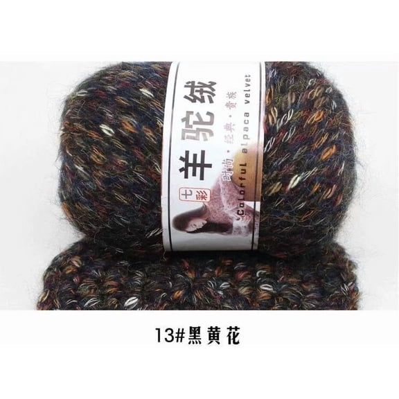 Firefly Hope 4 Skein 50g Alpaca Tweed Yarn, Luxuriously Soft & Warm Medium Worsted Weight Yarn for Knitting & Crochet, Scarves, Sweaters, Afghans & Blankets, Black