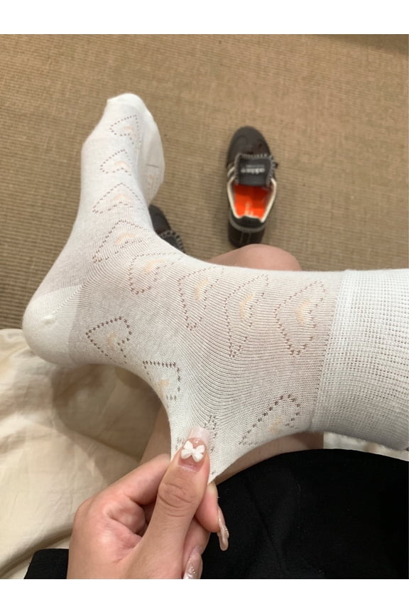 4 pairs of Women's Thin Cotton Crew Socks, Soft Breathable Comfort Above Ankle Socks, Versatile for Business, Casual & Athletic Wear ,A14