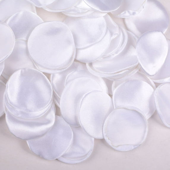 Firefly Hope 400-Pack 1.2" Realistic Silk Artificial Rose Petals, Fade-Resistant Reusable Romantic Scatter Petals for Wedding Aisle, Party Table Centerpieces & Home Decor, White