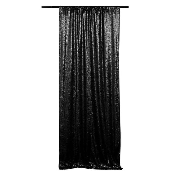 Firefly Hope 47.2"W x 118.1"H Shimmering Black Sequin Backdrop 1 Pack, Sparkling Photo Background Drapes Ideal for Christmas Party, Wedding, Baby Shower & Event Stage Decoration
