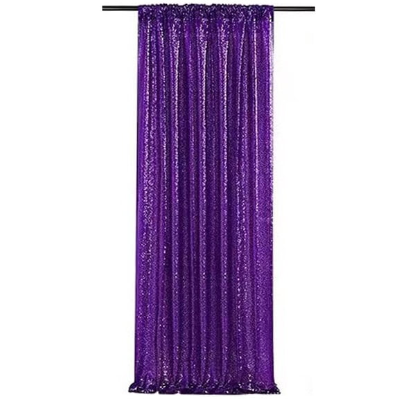 Firefly Hope 47.2"W x 118.1"H Shimmering Dark Purple Sequin Backdrop 1 Pack, Sparkling Photo Background Drapes Ideal for Christmas Party, Wedding, Baby Shower & Event Stage Decoration