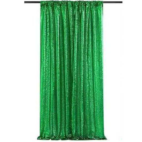 Firefly Hope 47.2"W x 118.1"H Shimmering Green Sequin Backdrop 1 Pack, Sparkling Photo Background Drapes Ideal for Christmas Party, Wedding, Baby Shower & Event Stage Decoration