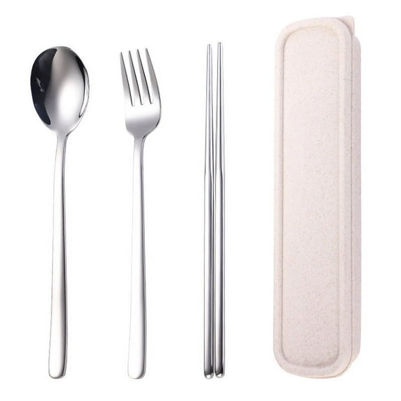 Firefly Hope 4pcs Stainless Steel Food-Grade Cutlery Set, Durable Flatware for Everyday Use, Complete Tableware Eating Utensils Set for Serving & Dining,Silvery