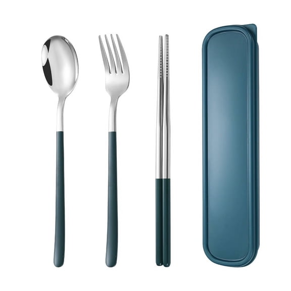 Firefly Hope 4pcs Stainless Steel Food-Grade Cutlery Set, Durable Flatware for Everyday Use, Complete Tableware Eating Utensils Set for Serving & Dining,Silvery Green