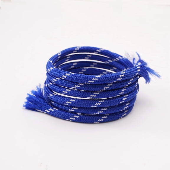 Firefly Hope 5 Packs Colored Polyester Rope, 5.47yd x 0.19in Braided Dacron Rope, Durable Fray-Resistant DIY Weaving Supplies for Pendants, Handmade Hanging Crafts, Dark Blue+White