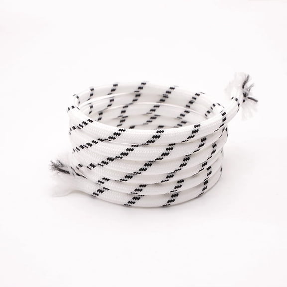 Firefly Hope 5 Packs Colored Polyester Rope, 5.47yd x 0.19in Braided Dacron Rope, Durable Fray-Resistant DIY Weaving Supplies for Pendants, Handmade Hanging Crafts, White+Black