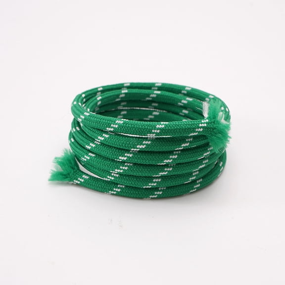 Firefly Hope 5 Packs Colored Polyester Rope, 5.47yd x 0.19in Braided Dacron Rope, Durable Fray-Resistant DIY Weaving Supplies for Pendants, Handmade Hanging Crafts, Dark Green+White