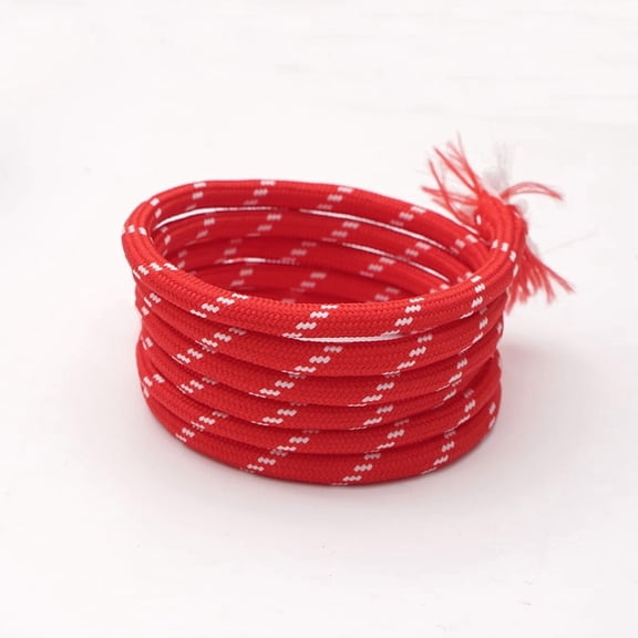 Firefly Hope 5 Packs Colored Polyester Rope, 5.47yd x 0.19in Braided Dacron Rope, Durable Fray-Resistant DIY Weaving Supplies for Pendants, Handmade Hanging Crafts, Red+White