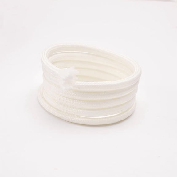 Firefly Hope 5 Packs Colored Polyester Rope, 5.47yd x 0.19in Braided Dacron Rope, Durable Fray-Resistant DIY Weaving Supplies for Pendants, Handmade Hanging Crafts, Beige White