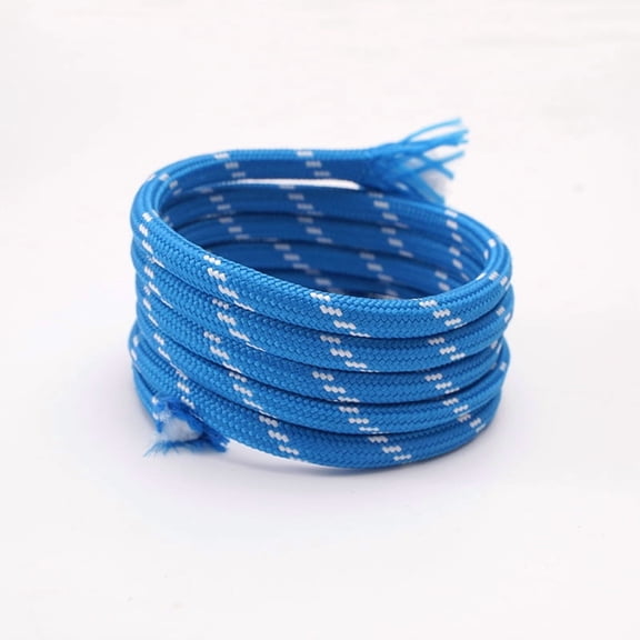 Firefly Hope 5 Packs Colored Polyester Rope, 5.47yd x 0.19in Braided Dacron Rope, Durable Fray-Resistant DIY Weaving Supplies for Pendants, Handmade Hanging Crafts, Blue+White