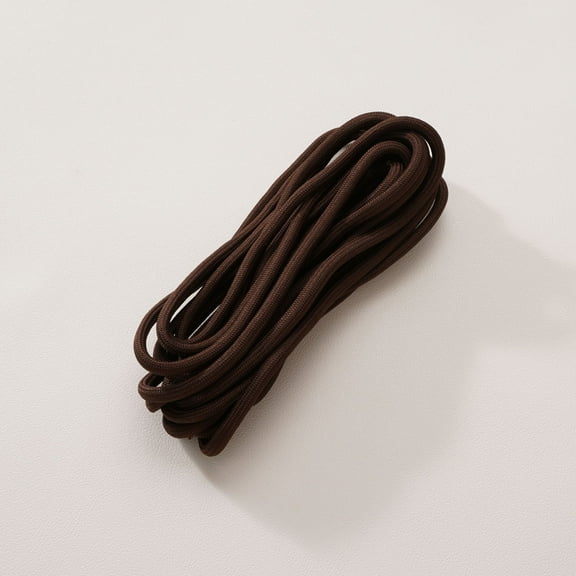 Firefly Hope 5 Packs Colored Polyester Rope, 5.47yd x 0.19in Braided Dacron Rope, Durable Fray-Resistant DIY Weaving Supplies for Pendants, Handmade Hanging Crafts, Dark Brow