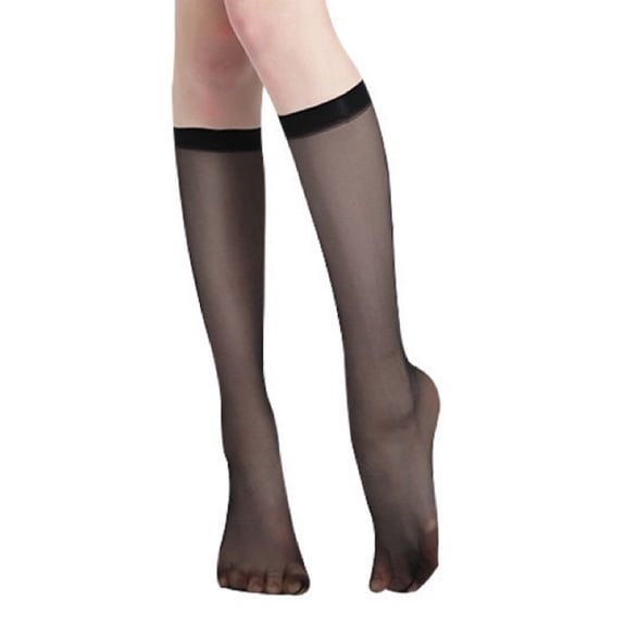 Firefly Hope 5 Pairs Women's Sheer Nylon Knee High Stockings, Black