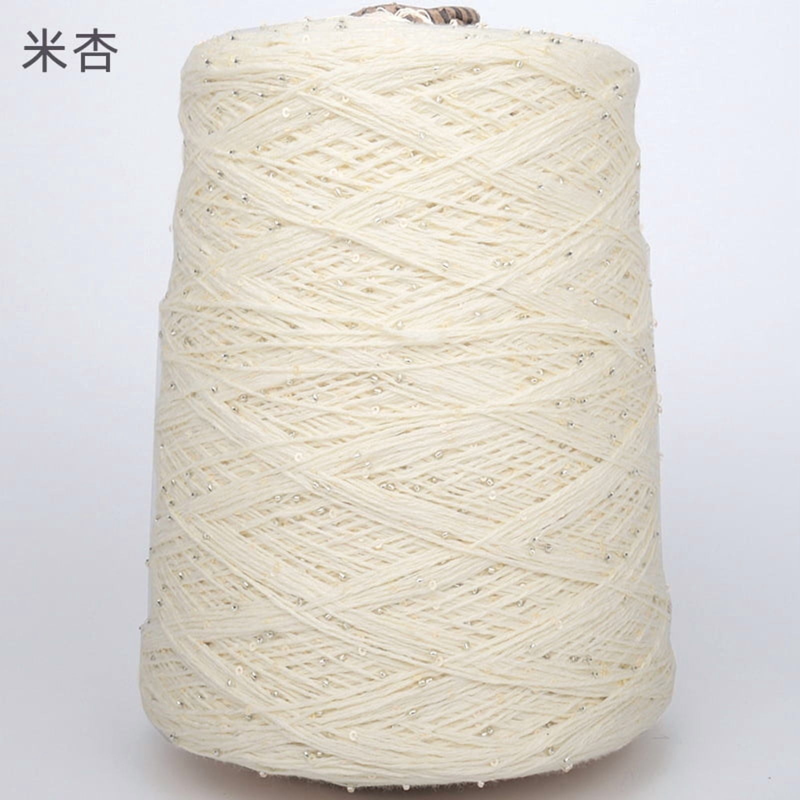 Firefly Hope 500g Glitter Sequined Cotton Yarn, Shiny Sparkle Sequin Thread for Hand Knitting & Crochet Projects, DIY Craft Supplies for Garments & Home Decor, C10