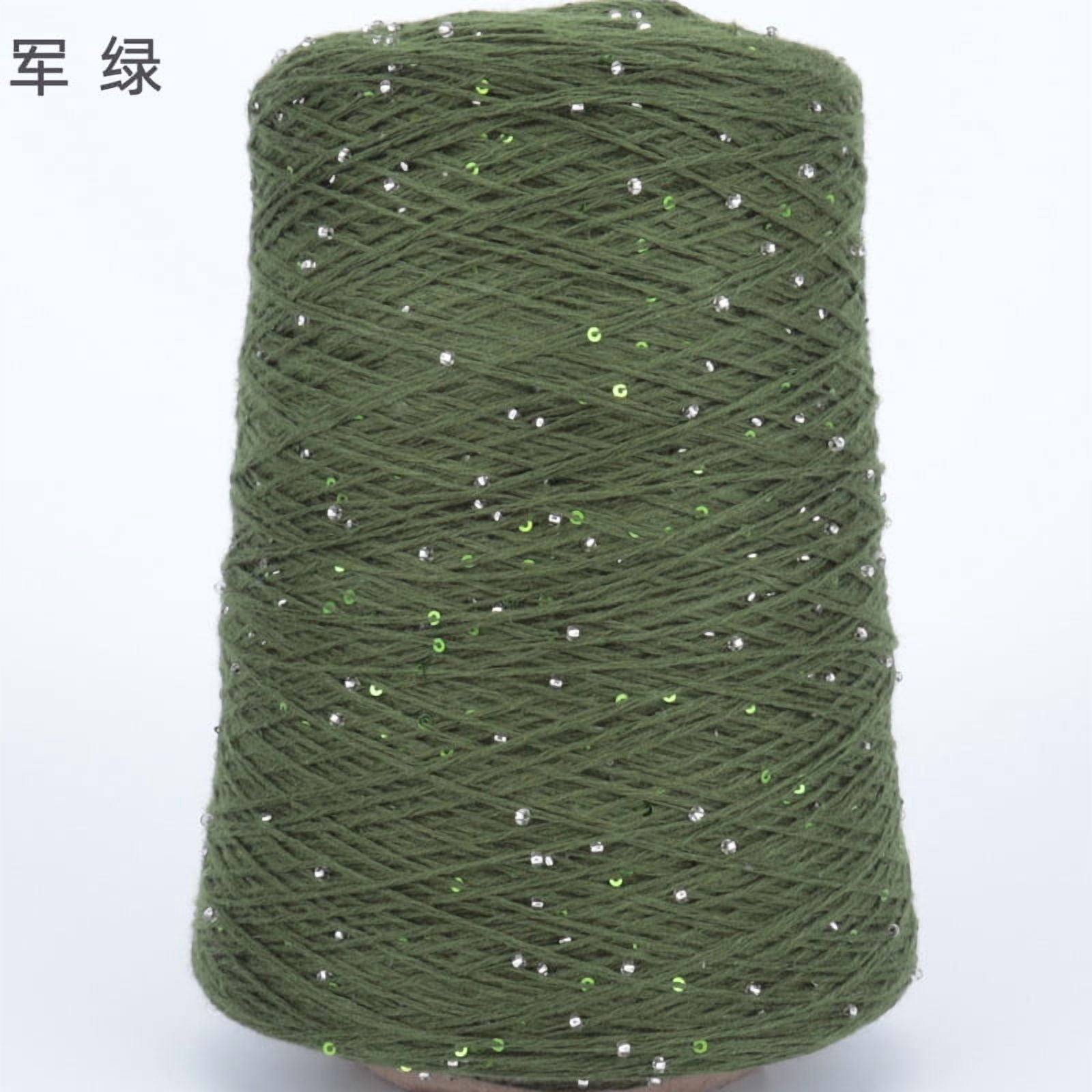 Firefly Hope 500g Glitter Sequined Cotton Yarn, Shiny Sparkle Sequin Thread for Hand Knitting & Crochet Projects, DIY Craft Supplies for Garments & Home Decor, C19