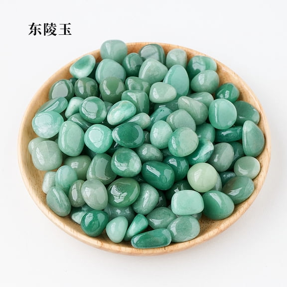Firefly Hope 500g Transparent Natural Crystal Tumbled Stones, Polished Rolling Stones & Aromatherapy Diffuser Rocks, 1.5-2mm Bulk Raw Crystals for Fish Tank & Home Decor, Green