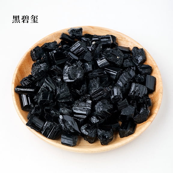 Firefly Hope 500g Transparent Natural Crystal Tumbled Stones, Polished Rolling Stones & Aromatherapy Diffuser Rocks, 1.5-2mm Bulk Raw Crystals for Fish Tank & Home Decor, Black A