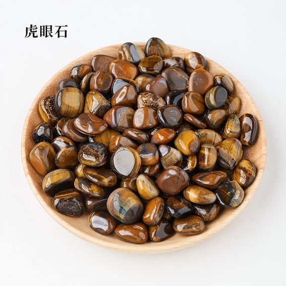 Firefly Hope 500g Transparent Natural Crystal Tumbled Stones, Polished Rolling Stones & Aromatherapy Diffuser Rocks, 1.5-2mm Bulk Raw Crystals for Fish Tank & Home Decor, Brown