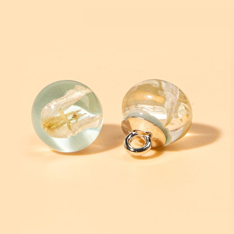Firefly Buttons Firefly Hope 50Pcs 10mm Vintage Sequin Transparent Resin Jade Bead ...