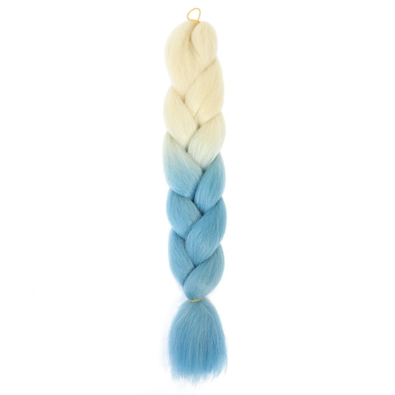 Firefly Hope 6 Bundles 24" Ombre Jumbo Braiding Hair, High Temperature Heat Resistant Synthetic Weave Extensions, Premium Fiber for Twist & Crochet Braids, Blonde to Blue