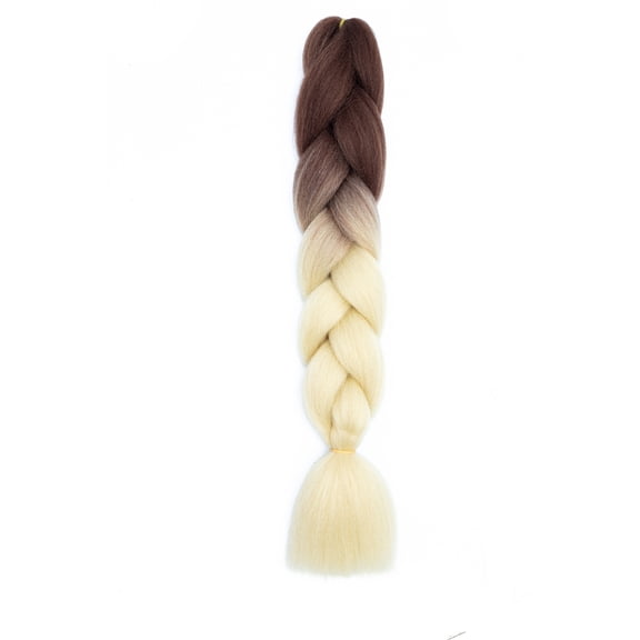 Firefly Hope 6 Bundles 24" Ombre Jumbo Braiding Hair, High Temperature Heat Resistant Synthetic Weave Extensions, Premium Fiber for Twist & Crochet Braids, Brown to Blonde