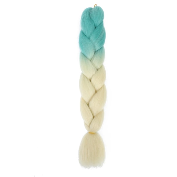 Firefly Hope 6 Bundles 24" Ombre Jumbo Braiding Hair, High Temperature Heat Resistant Synthetic Weave Extensions, Premium Fiber for Twist & Crochet Braids, Light Green to Blonde