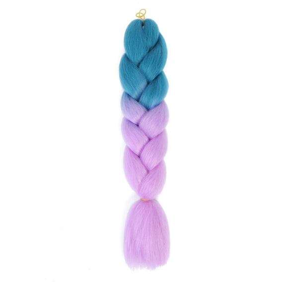 Firefly Hope 6 Bundles 24" Ombre Jumbo Braiding Hair, High Temperature Heat Resistant Synthetic Weave Extensions, Premium Fiber for Twist & Crochet Braids, Peacock Green to Light Purple