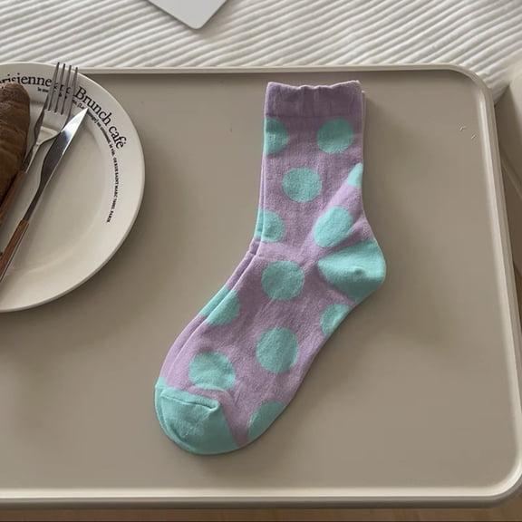 Firefly Hope 6 Pairs Soft Thin Cotton Socks for Women, Above Ankle Bootie & Crew Socks ,A06