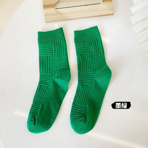 Firefly Hope 6 pairs of Women's Thin Cotton Crew Socks, Soft Breathable Comfort Above Ankle Socks, Versatile for Business, Casual & Athletic Wear ,Dark Green